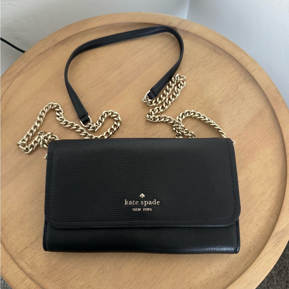 Kate Spade Black and Gold Crossbody Bag